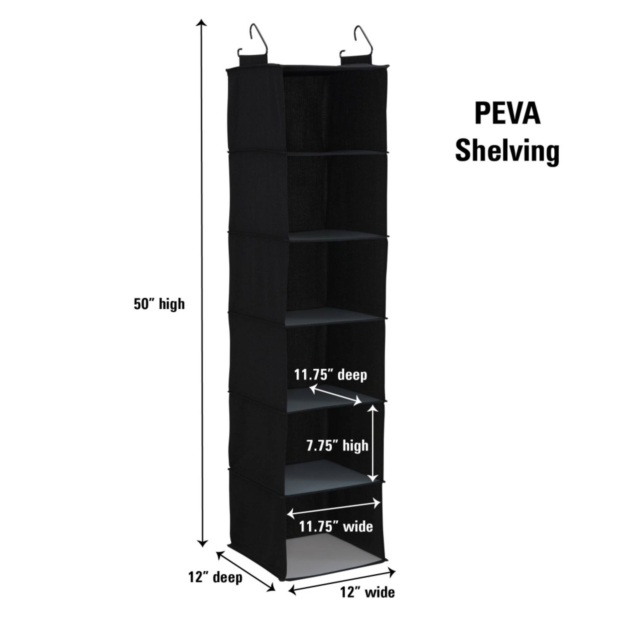 Household Essentials 6 Shelf Hanging Closet Organizer